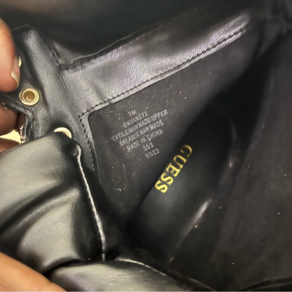 Guess GWVANEY2 Logo Monogram Lace Up Block Heel Combat Boots Size7 - Picture 2 of 11